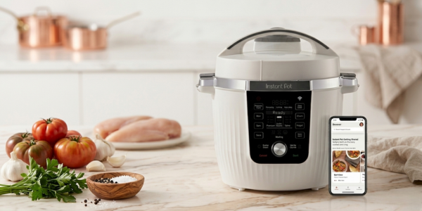 Instant Pot PRO Max Wi-Fi Smart 10-in-1 pressure cooker on a kitchen counter