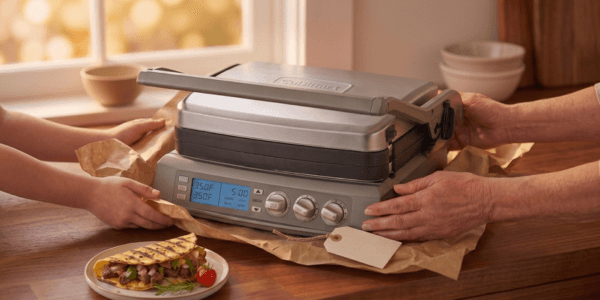 Cuisinart 6-in-1 Elite Griddler GR-300NAS on a kitchen countertop ready for use