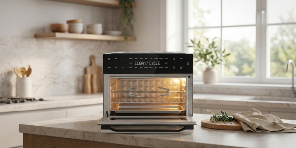 Beelicious 32QT Extra Large Air Fryer Toaster Oven on kitchen countertop