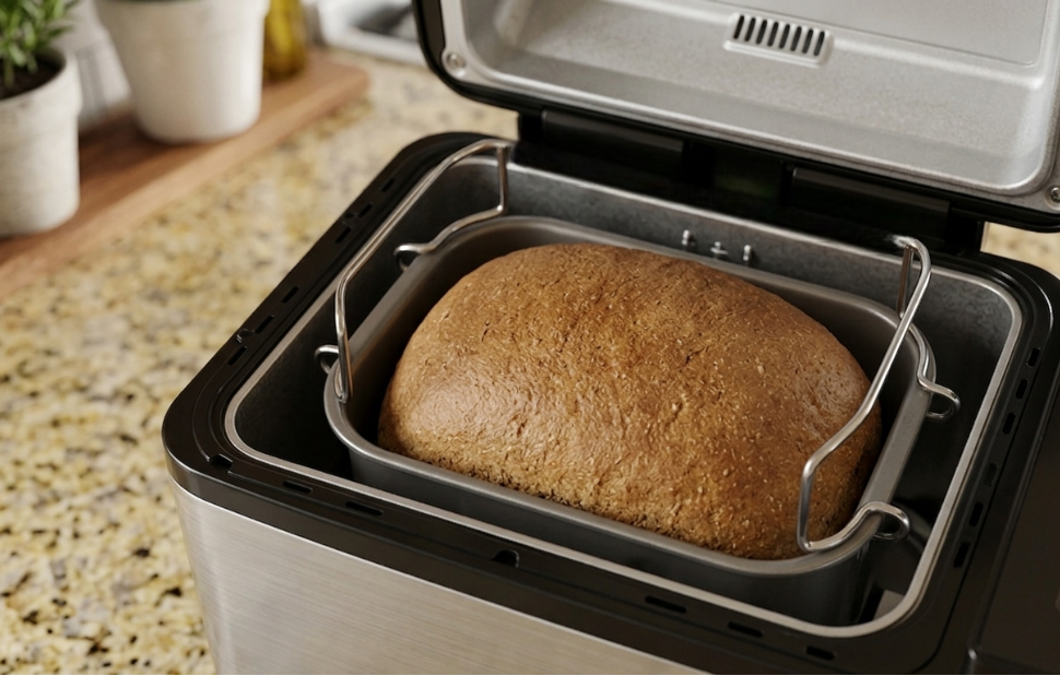 Close-up of the Zojirushi BB-PDC20BA inside the bread chamber